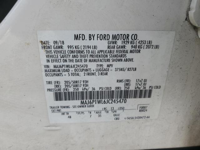 2018 FORD ECOSPORT T - MAJ6P1WL6JC245470
