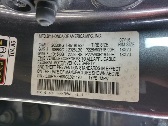 2016 HONDA CR-V TOURI - 5J6RM3H99GL021190