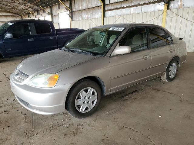 HONDA CIVIC EX 2002 silver  gas 1HGES26712L082212 photo #1