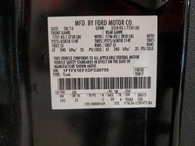 2013 FORD F150 SUPER - 1FTFX1EFXDFD26755