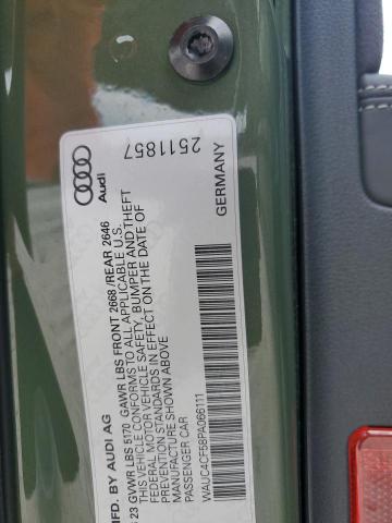 2023 AUDI S5 PREMIUM WAUC4CF58PA066111