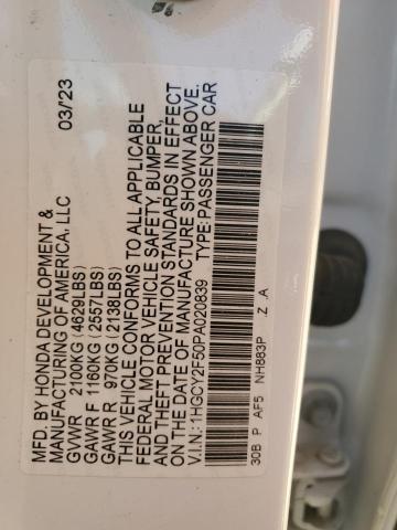 2023 HONDA ACCORD HYB 1HGCY2F50PA020839