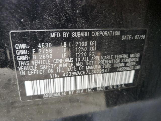 2020 SUBARU LEGACY PRE 4S3BWAC67L3029947