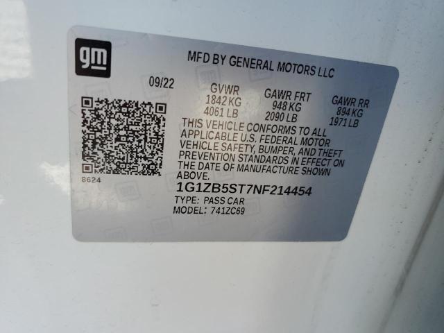 2022 CHEVROLET MALIBU LS - 1G1ZB5ST7NF214454
