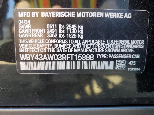 2024 BMW I4 EDRIVE WBY43AW03RFT15888