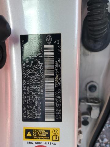 2016 LEXUS CT 200 JTHKD5BH5G2279794