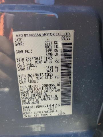 2023 NISSAN FRONTIER S - 1N6ED1EJ0PN614476