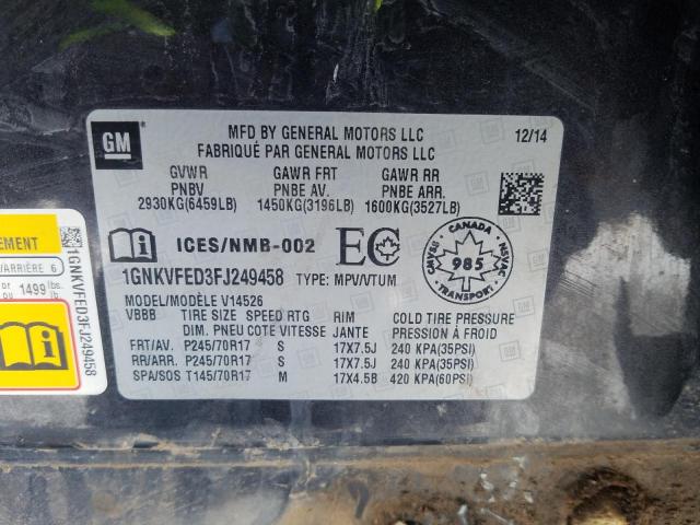2015 CHEVROLET TRAVERSE L - 1GNKVFED3FJ249458