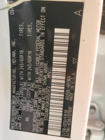 2019 TOYOTA HIGHLANDER - 5TDZARFH3KS057072