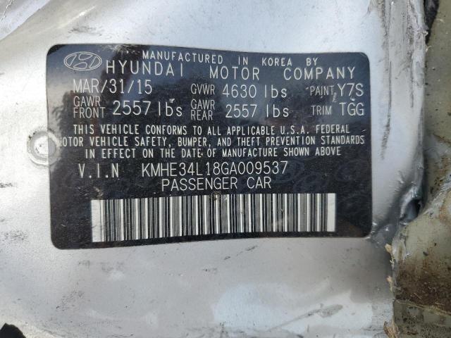 2016 HYUNDAI SONATA HYB - KMHE34L18GA009537