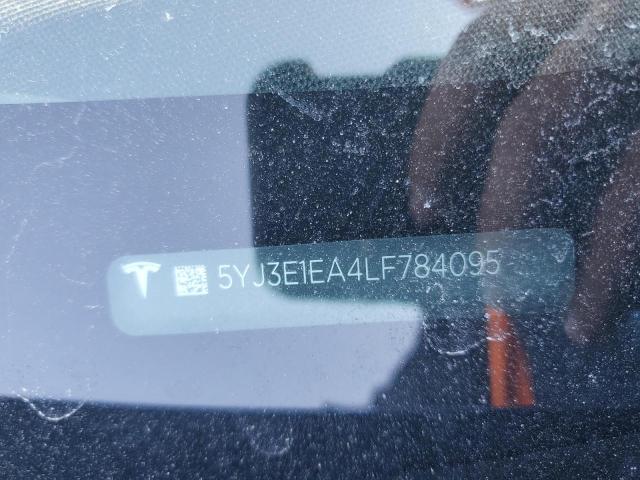 2020 TESLA MODEL 3 5YJ3E1EA4LF784095