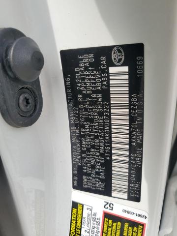 2022 TOYOTA CAMRY SE - 4T1G11AK0NU073222