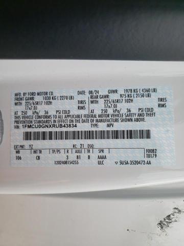 2024 FORD ESCAPE ACT - 1FMCU0GNXRUB43834