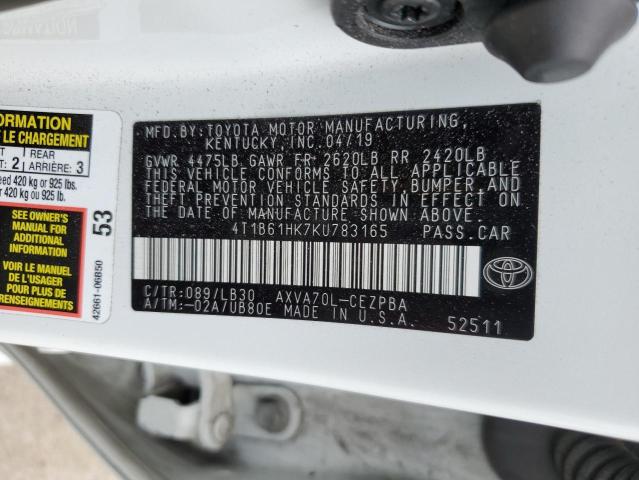 2019 TOYOTA CAMRY XSE - 4T1B61HK7KU783165