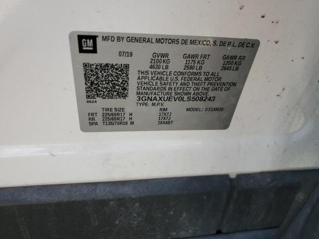 2020 CHEVROLET EQUINOX LT - 3GNAXUEV0LS508243