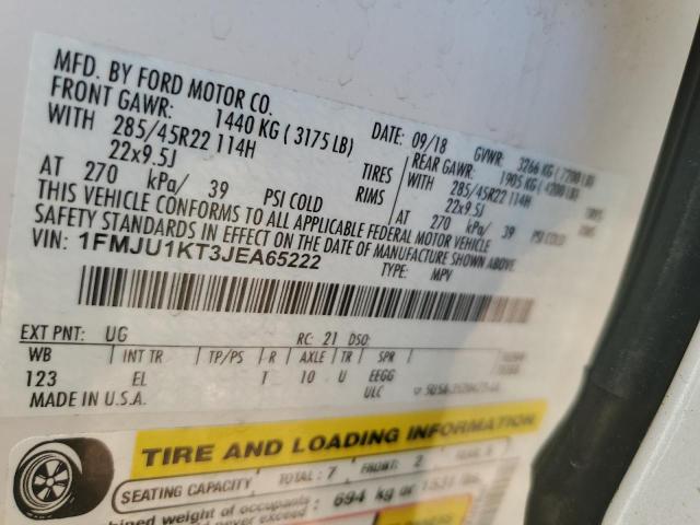 2018 FORD EXPEDITION - 1FMJU1KT3JEA65222