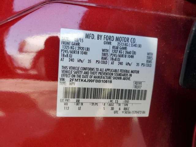 2015 FORD EDGE SEL - 2FMTK4J99FBB10818