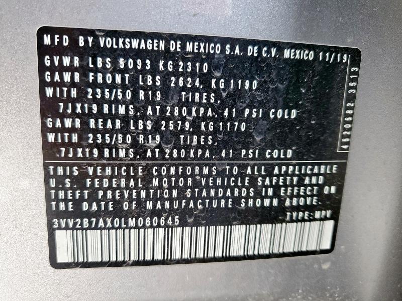 2020 VOLKSWAGEN TIGUAN SE - 3VV2B7AX0LM060645