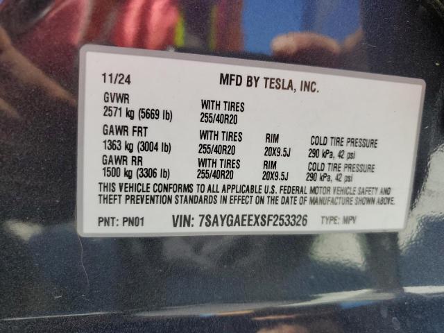 2025 TESLA MODEL Y - 7SAYGAEEXSF253326