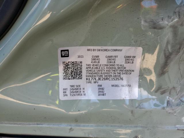 2024 CHEVROLET TRAX 2RS KL77LJE26RC153576