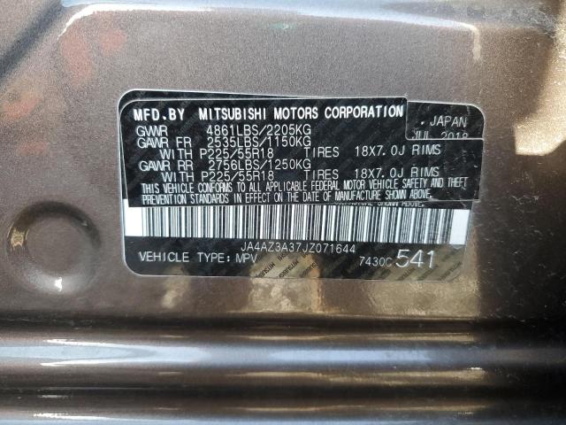 2018 MITSUBISHI OUTLANDER - JA4AZ3A37JZ071644