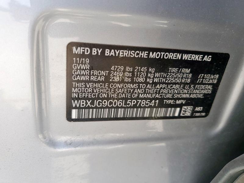 2020 BMW X1 XDRIVE2 - WBXJG9C06L5P78541