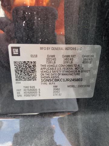 2018 CHEVROLET TAHOE C150 - 1GNSCBKC1JR245803