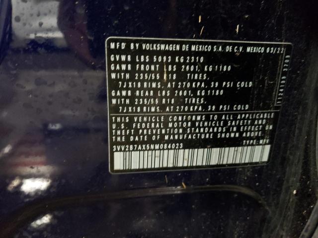 2022 VOLKSWAGEN TIGUAN SE 3VV2B7AX5NM084023