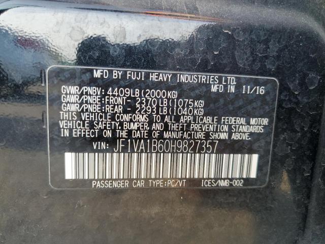 2017 SUBARU WRX JF1VA1B60H9827357