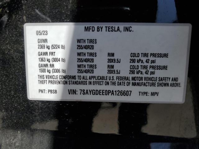 2023 TESLA MODEL Y 7SAYGDEE0PA126607