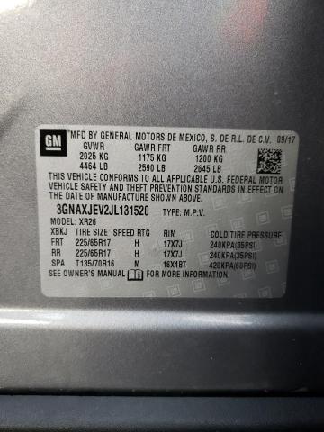 2018 CHEVROLET EQUINOX LT - 3GNAXJEV2JL131520