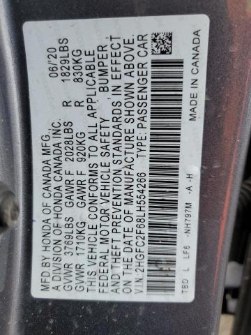 2020 HONDA CIVIC LX - 2HGFC2F68LH554266