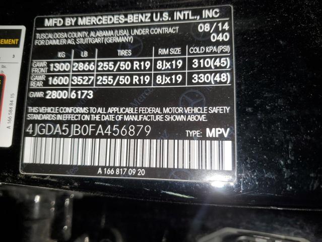 2015 MERCEDES-BENZ ML 350 - 4JGDA5JB0FA456879