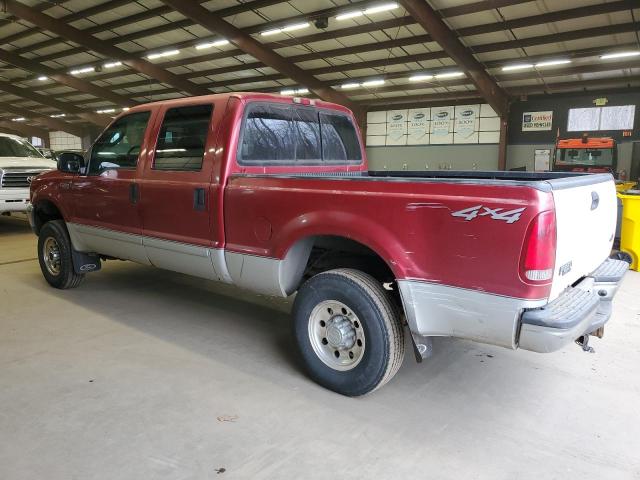 FORD F250 SUPER 2003 red crew pic gas 1FTNW21L13EB65006 photo #3