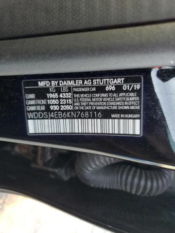 2019 MERCEDES-BENZ CLA 250 - WDDSJ4EB6KN768116