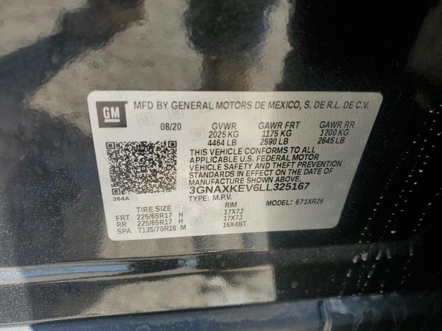 2020 CHEVROLET EQUINOX LT - 3GNAXKEV6LL325167