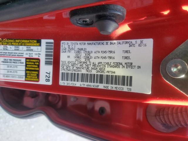 2016 TOYOTA TACOMA DOU - 3TMCZ5AN1GM022641