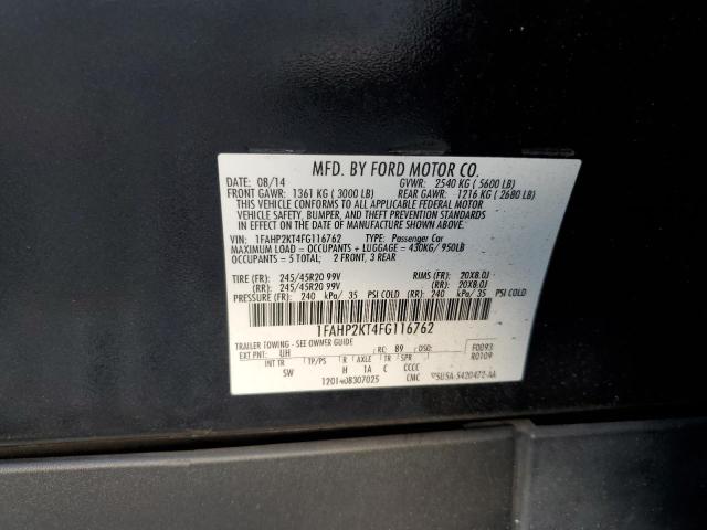 2015 FORD TAURUS SHO 1FAHP2KT4FG116762