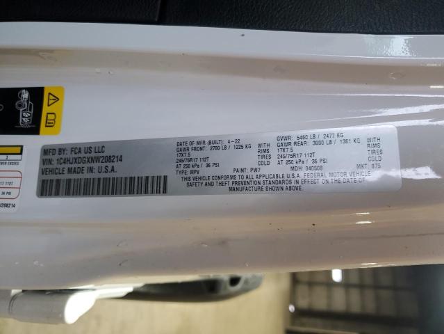 2022 JEEP WRANGLER U 1C4HJXDGXNW208214