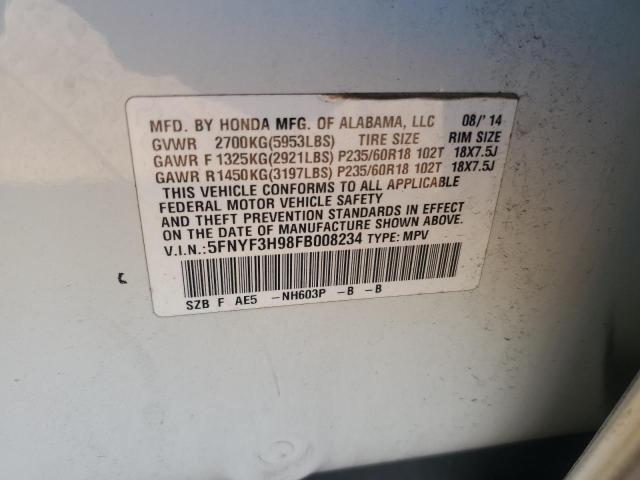 2015 HONDA PILOT TOUR - 5FNYF3H98FB008234
