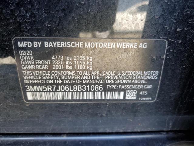 2020 BMW 330XI - 3MW5R7J06L8B31086