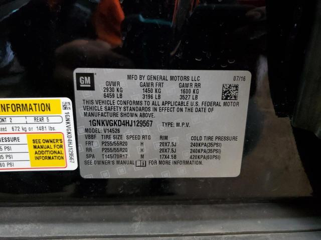 2017 CHEVROLET TRAVERSE L 1GNKVGKD4HJ129567