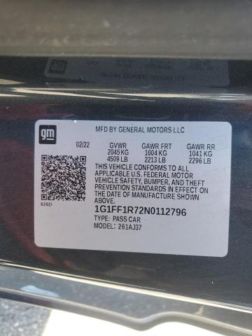 2022 CHEVROLET CAMARO LT1 - 1G1FF1R72N0112796