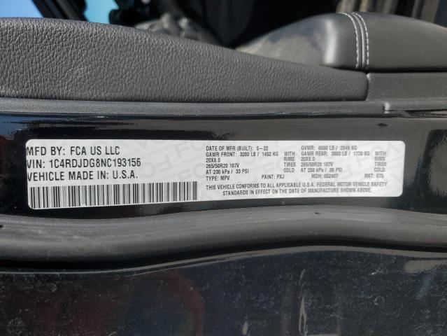 2022 DODGE DURANGO GT - 1C4RDJDG8NC193156