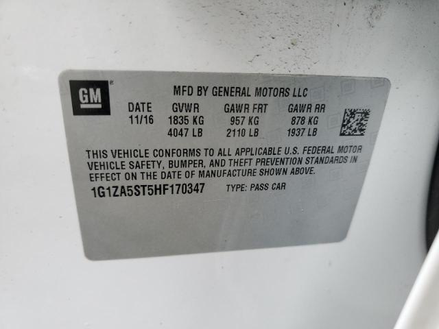 2017 CHEVROLET MALIBU L 1G1ZA5ST5HF170347