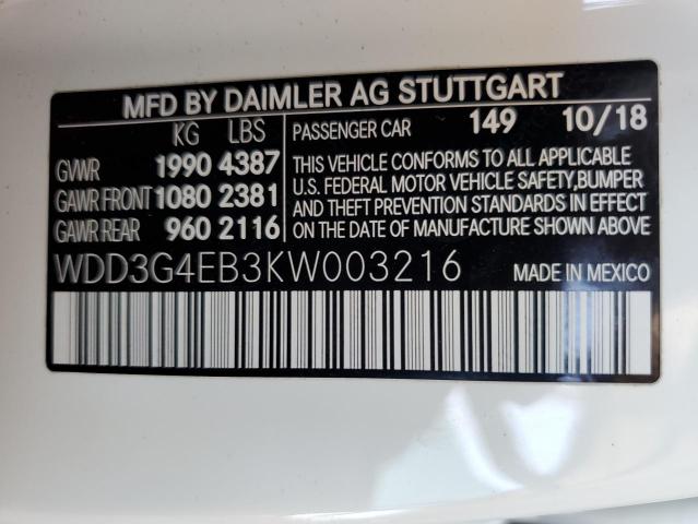 2019 MERCEDES-BENZ A 220 - WDD3G4EB3KW003216