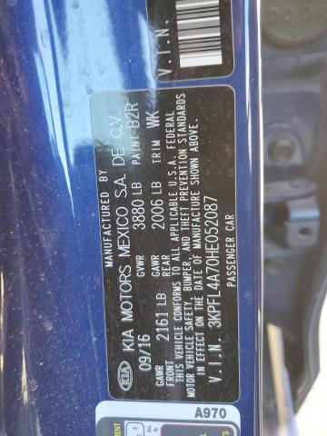 2017 KIA FORTE LX - 3KPFL4A70HE052087