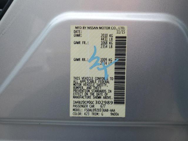 2016 NISSAN LEAF SV 1N4BZ0CP0GC302989