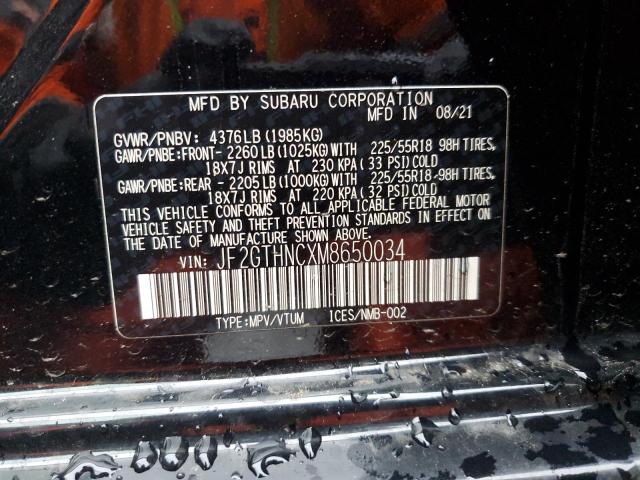2021 SUBARU CROSSTREK - JF2GTHNCXM8650034
