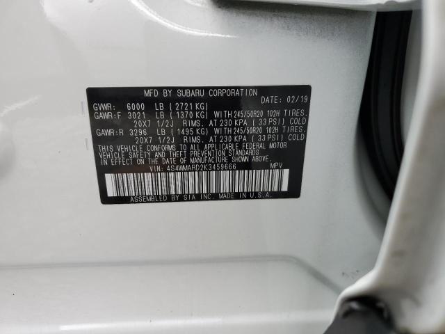 2019 SUBARU ASCENT TOU 4S4WMARD2K3459666